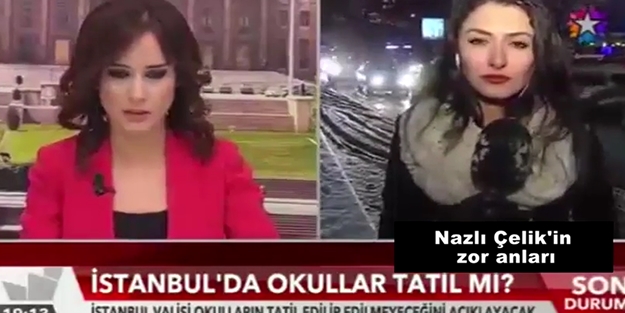 Nazlı Çelik'in canlı yayında zor anları