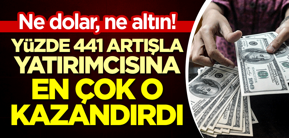 Ne dolar, ne altın! Yüzde 441 artışla yatırımcısına en çok o kazandırdı