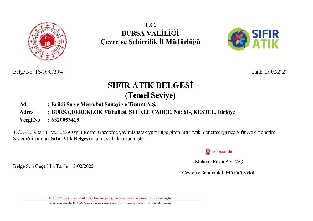 Nestlé’nin Bursa’daki her iki tesisine birden “Sıfır Atık” Belgesi 