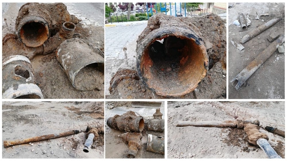 Nevşehir’de içme suyu boruları şok etti 