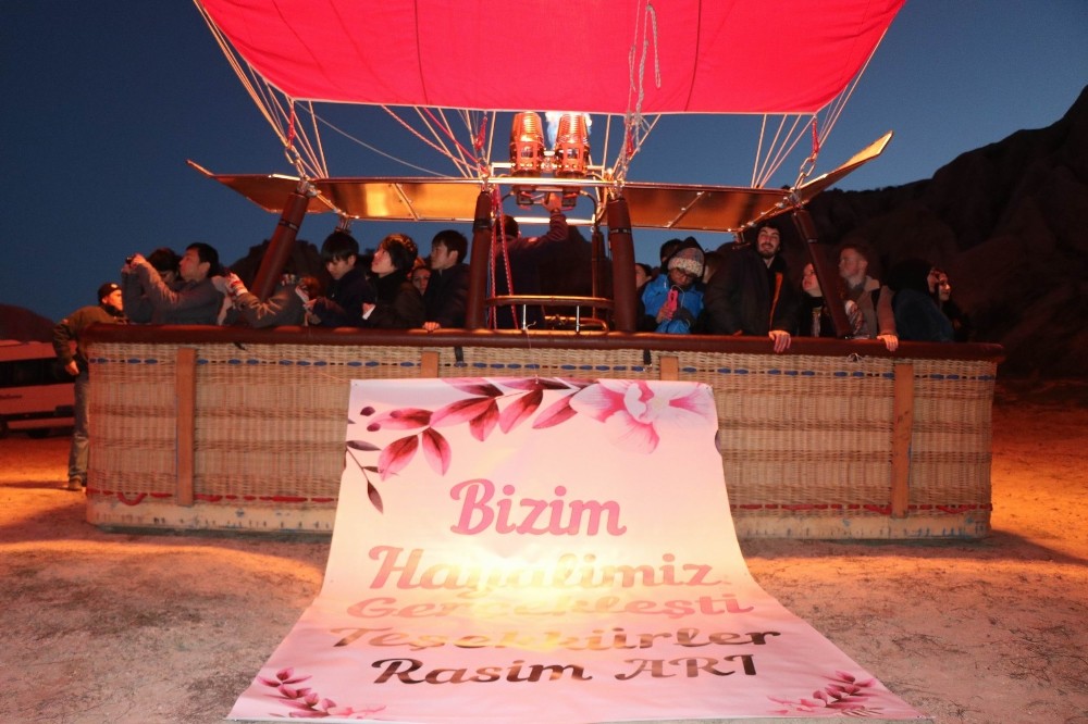 Nevşehir’de kadınlar ilk kez balona bindi 