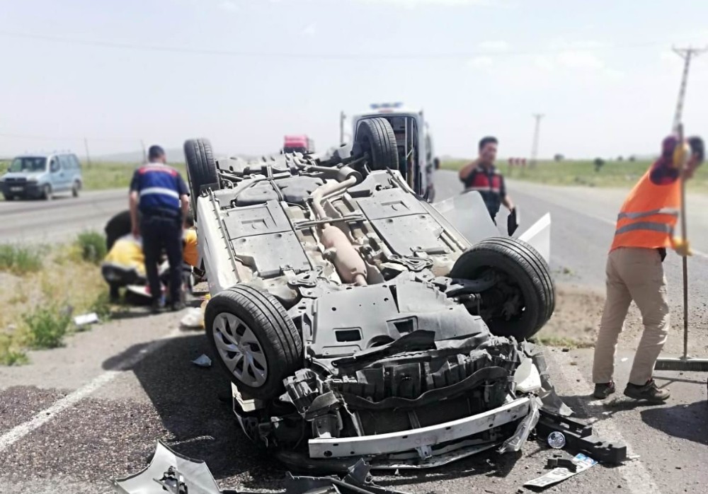 Nevşehir’de otomobil takla attı: 5 yaralı 