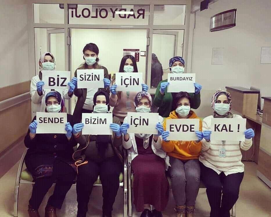 Nevşehir’de sağlıkçılardan korona virüse karşı çağrı 