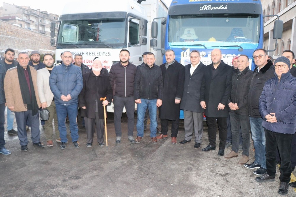 Nevşehir’den deprem bölgesine 9 tır yardım malzemesi 