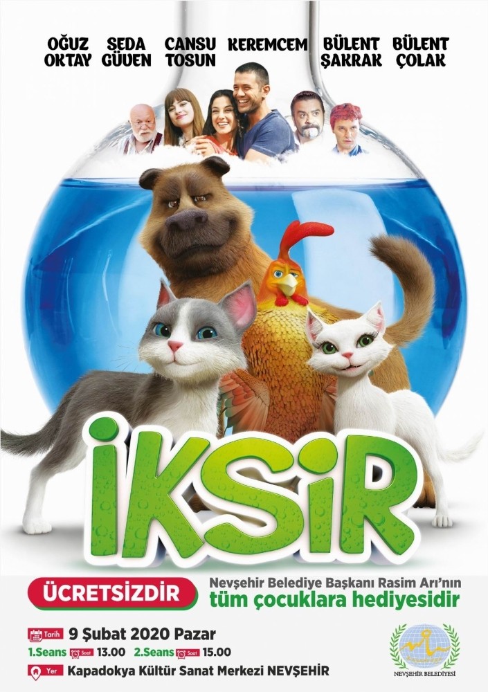 Nevşehirli çocuklar bu hafta sonu ‘İksir’ adlı animasyon filmini izleyecek 