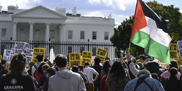 New York'ta Filistin'e destek gösterisi yapıldı