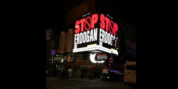New York sokaklarında skandal Erdoğan reklamları!