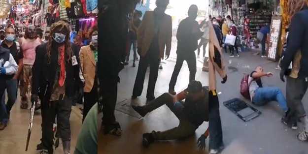 Neye uğradıklarını şaşırdılar! Maske takılması için ilginç yöntem