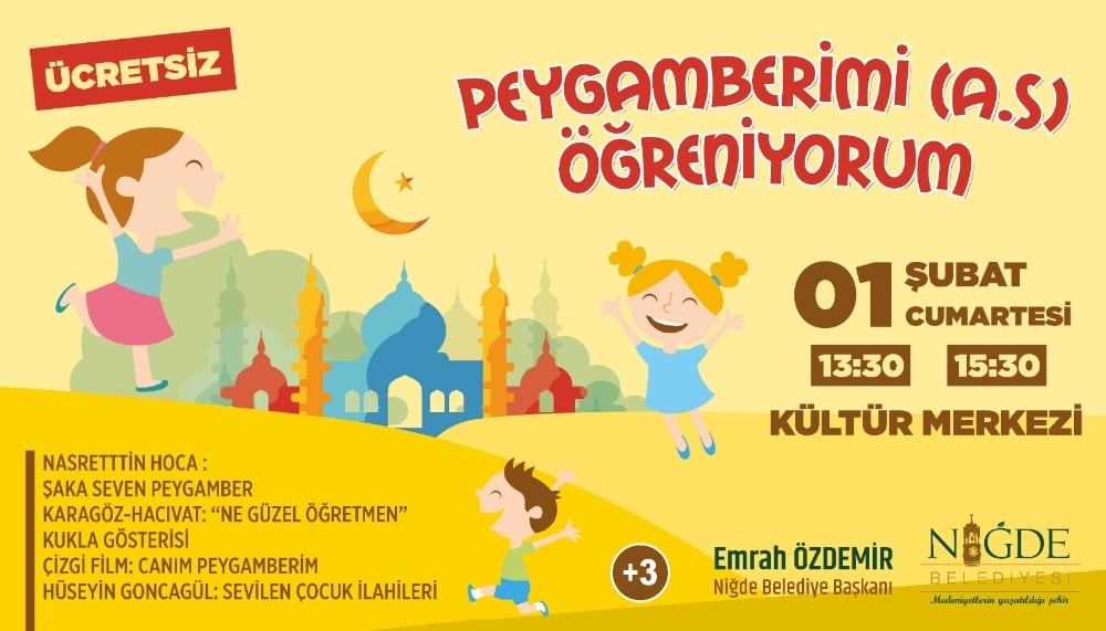 Niğde Belediyesi çocuklar için ücretsiz gösteri düzenliyor 