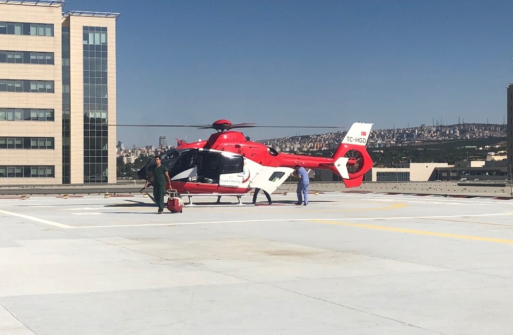 Niğde’den ambulans helikopterle taşınan kalp Ankara’da atacak 