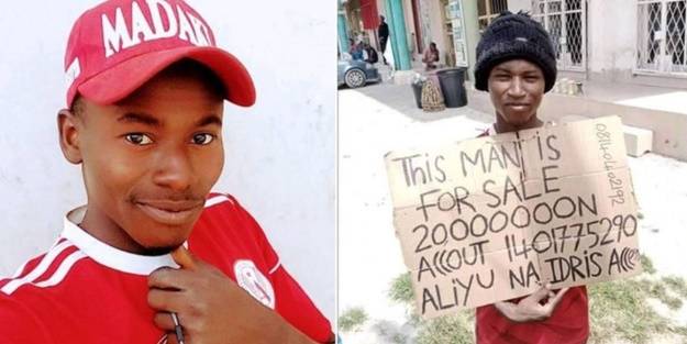 Nijerya'da kendini satışa çıkaran adam gözaltına alındı