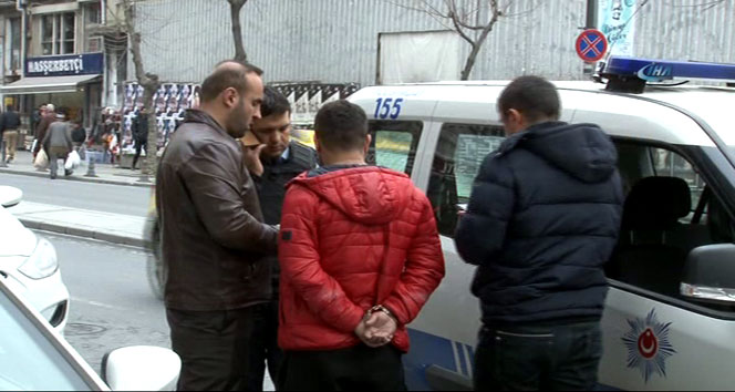 Nişantaşı'nda şüpheli şahıs gözaltına alındı