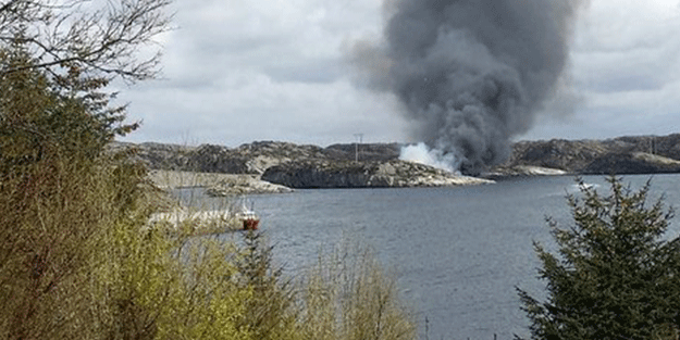 Norveç'te helikopter düştü