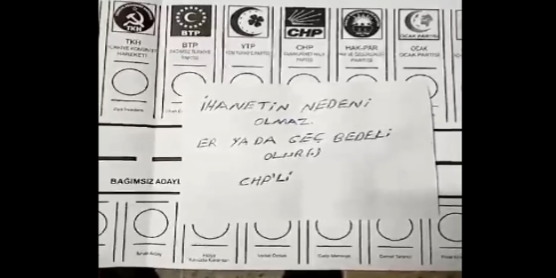 Not kağıdında dikkat çeken ayrıntı: Bazı CHP’liler sandıkta hesap kesti!