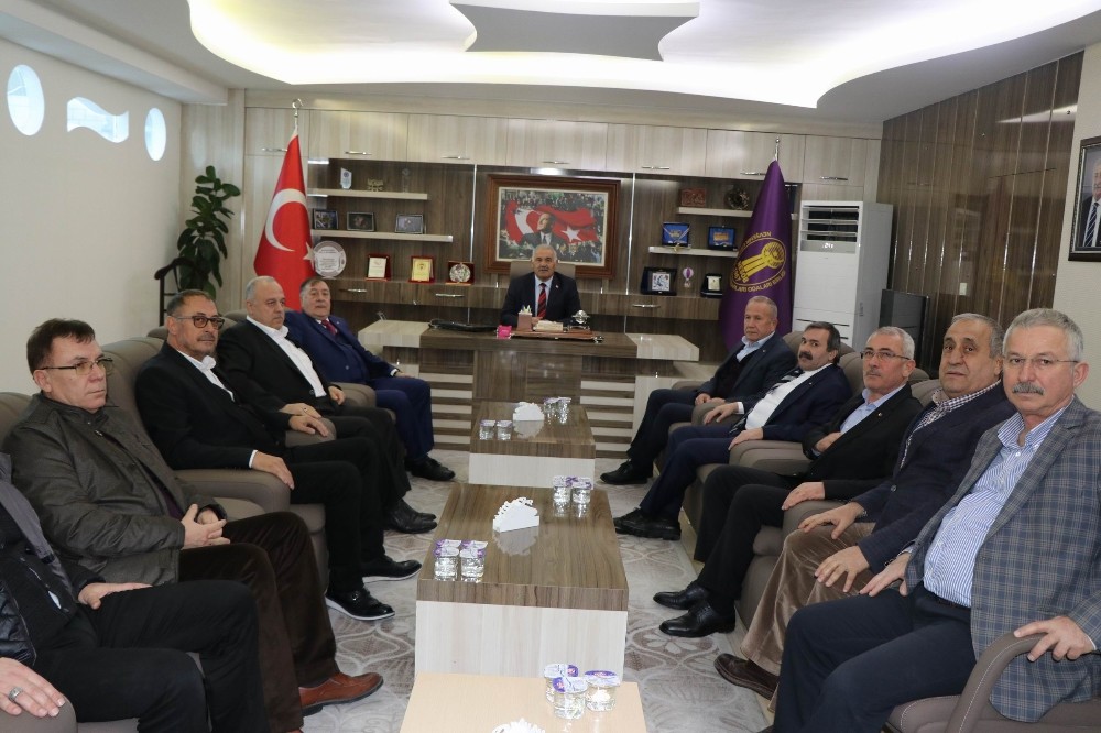 NTSO Başkanı Parmaksız ve yönetimden NEVESOB’a ziyaret 