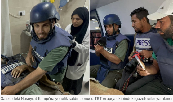 Nusayrat Mülteci Kampı bombalandı: Katil İsrail TRT ekibini hedef aldı