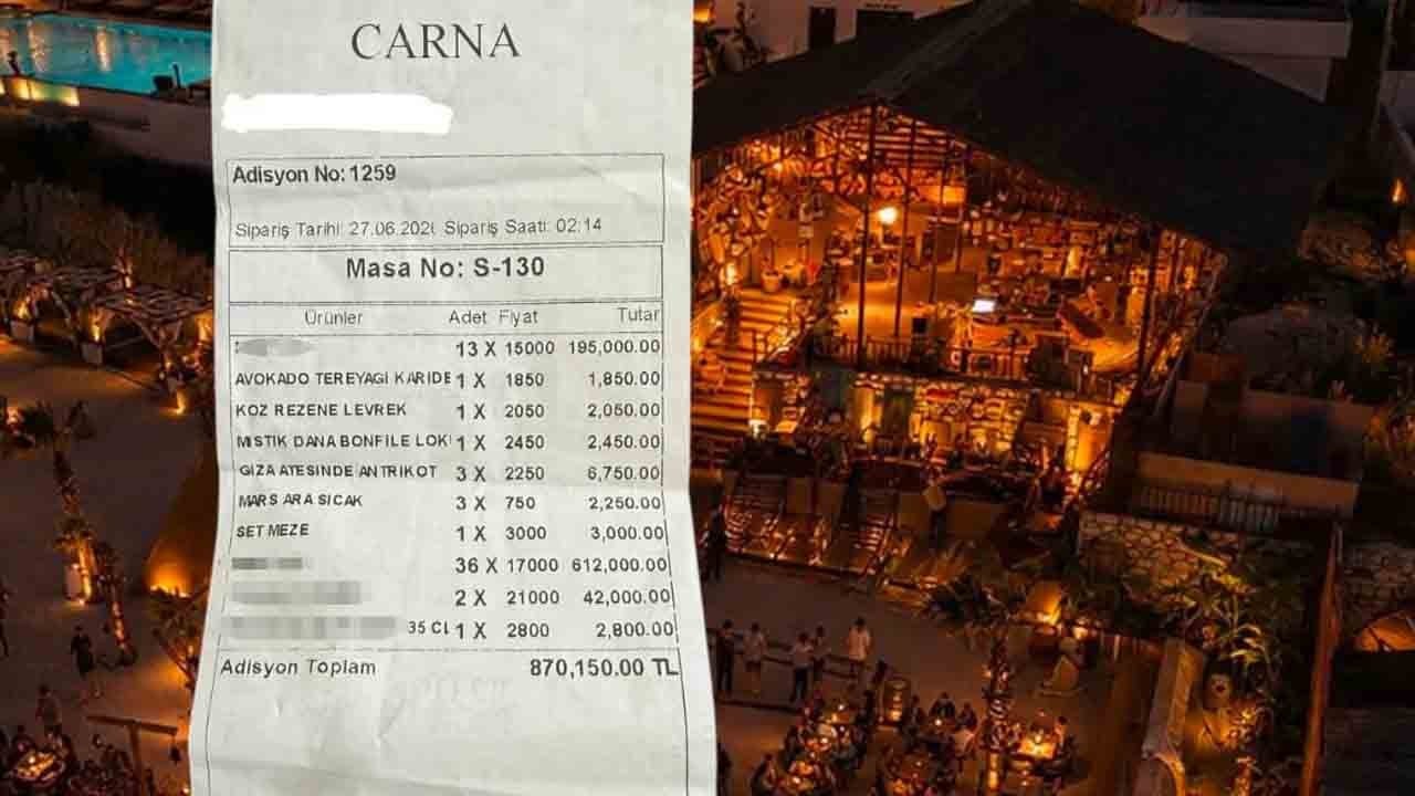 O adisyonun sebebi gösteriş ve lüks: 870 bin TL’lik hesaba içkili, viskili cevap