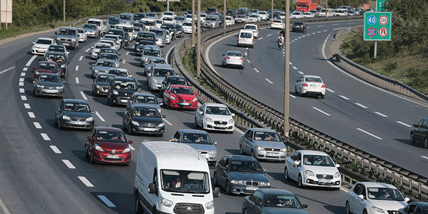 O bölgede trafik durdu!