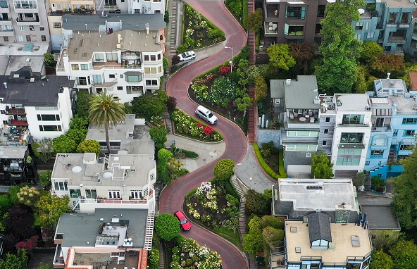 O cadde dron ile görüntülendi