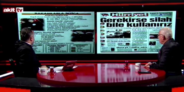O manşetler Akit TV'de tek tek gösterildi... Ertuğrul Özkök'ün zor anları