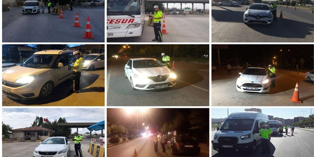 O şehirde 1 günde 352 araç trafikten men edildi