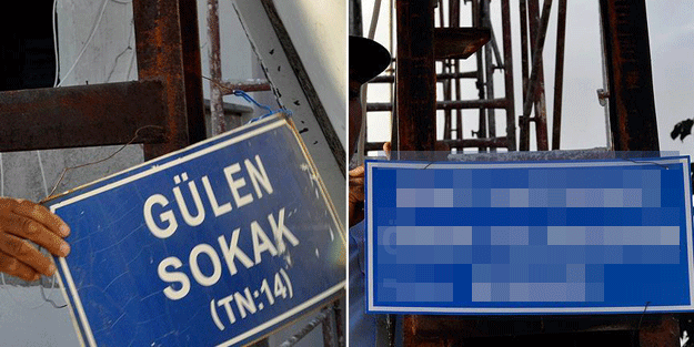 O sokağın ismi değiştirildi