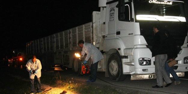 O TIR sürücüsü kalp krizinden ölmüş