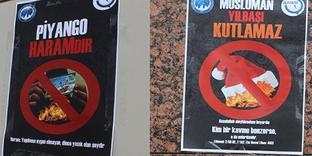 O üniversiteden örnek hareket! Yılbaşı karşıtı afişleri...