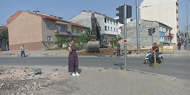 O yolda yarım kalan yapım çalışmaları ba