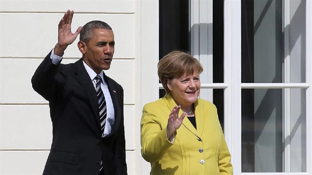 Obama Merkel bir araya geldi