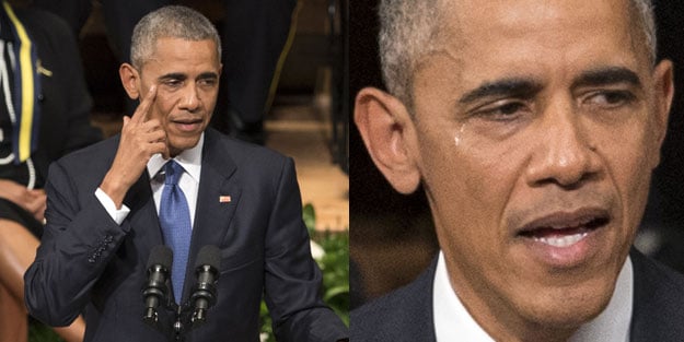 Obama yine ağladı