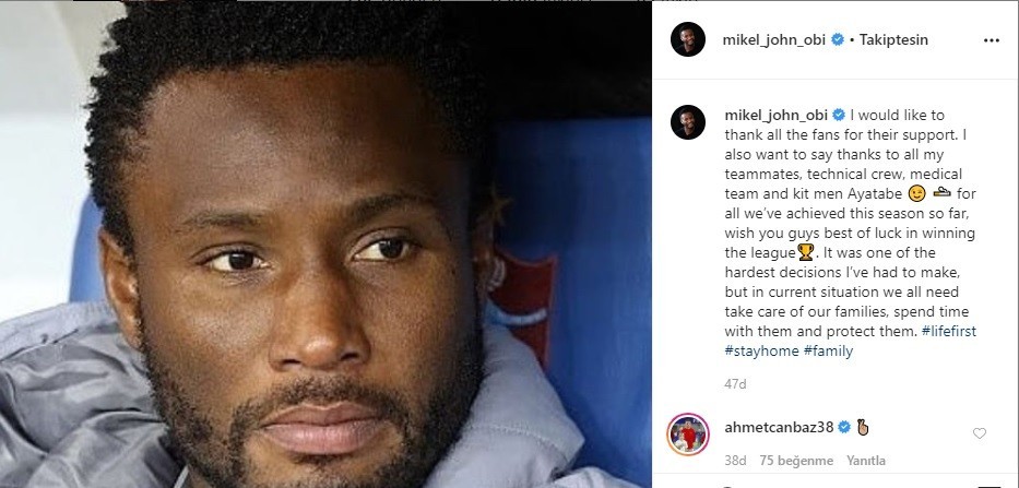 Obi Mikel’den ayrılık açıklaması 