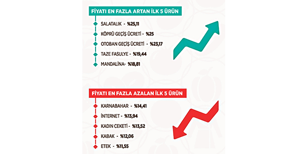 Ocak ayının zam şampiyonu salatalık