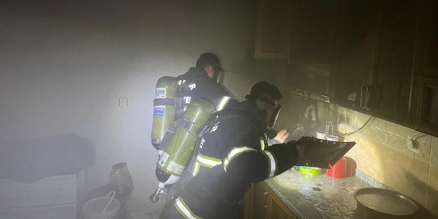Ocakta unutulan süt evi yaktı, faciadan dönüldü
