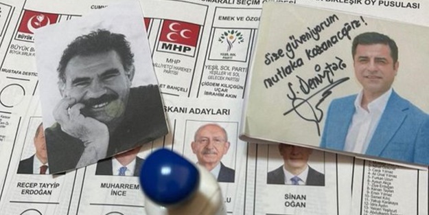 Öcalan ve Demirtaş fotoğraflarını da yanında götürüp Kılıçdaroğlu'na oy verdi!