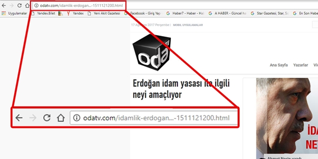 Oda Tv'den skandal subliminal mesaj: 'İdamlık Erdoğan'