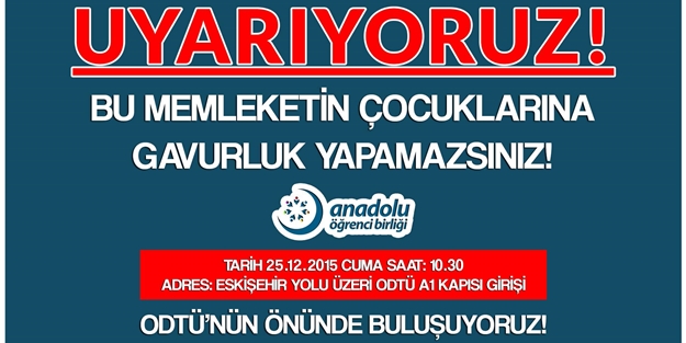 ODTÜ'de Müslüman öğrencilere saldırıyı protesto!