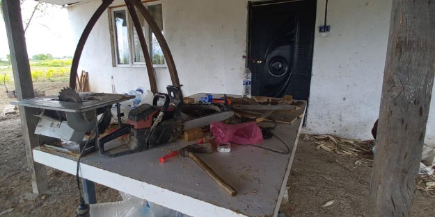 Odun keserken vuruldu