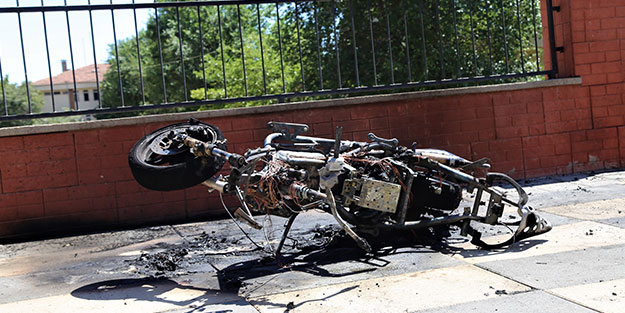 Ödünç aldığı motosikleti bu hale getirdi