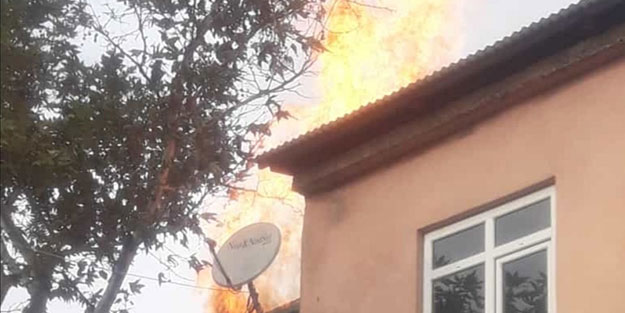 Odunluktaki yangın paniğe neden oldu