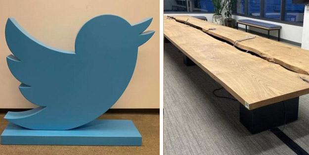 Ofiste ne var ne yok gitti! Twitter'ın kuş logosuna servet