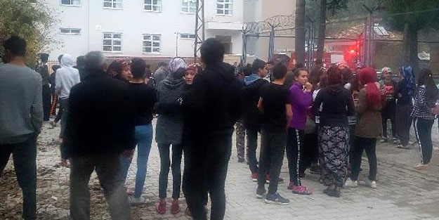 Öğrenci pansiyonunda yangın paniği
