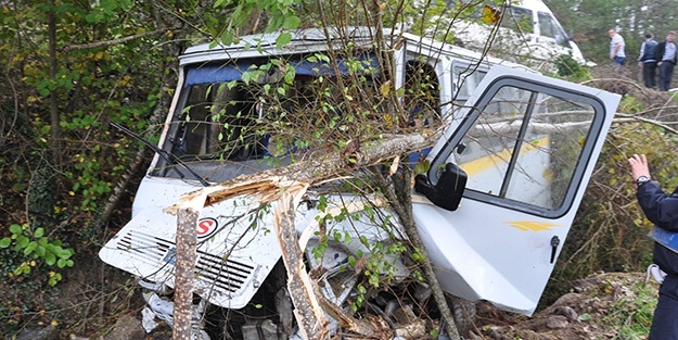 Öğrenci servisi şarampole uçtu