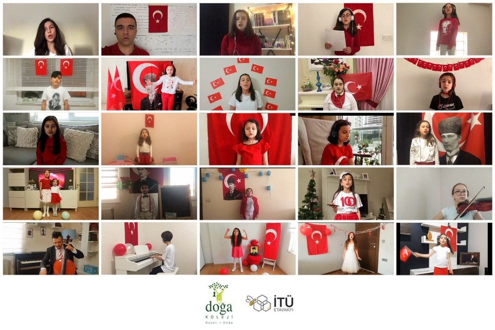 Öğrenciler 23 Nisan’ın 100. Yıl coşkusunu onlıne yaşadı 