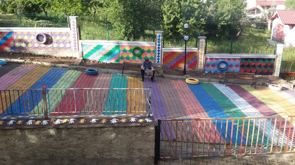 Öğrenciler ders kapsamında ‘Sanat Sokağı’ oluşturdu 