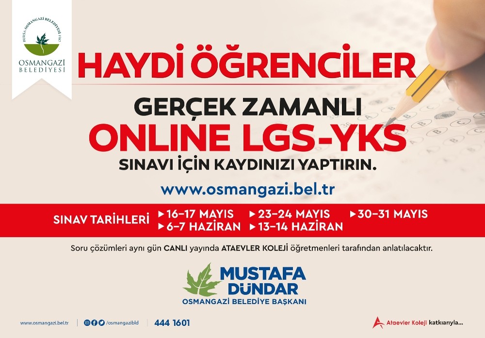 Öğrencilerden online deneme sınavlarına yoğun ilgi 
