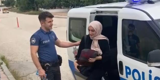 Öğrencinin imdadına polis yetişti