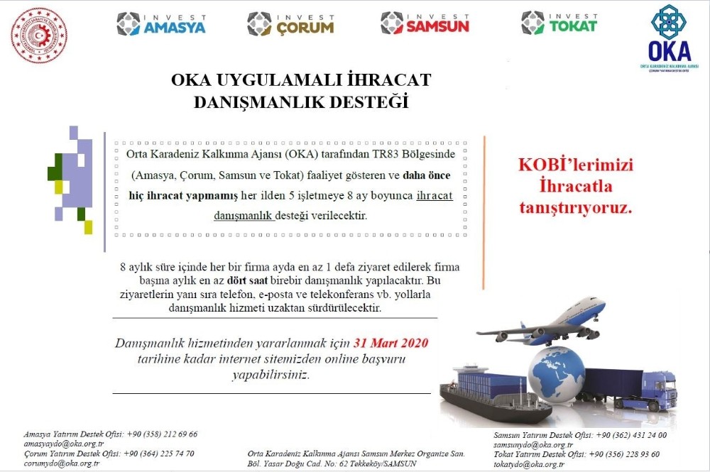 OKA’dan ihracat yapmak isteyen firmalara destek 