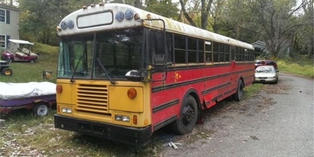 Okul otobüsünden ev yaptılar - FOTO