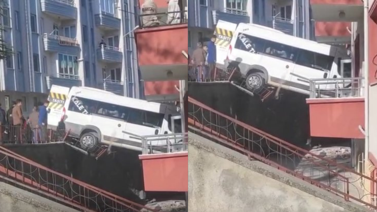 Okul servisinde dehşet anları! Apartmana uçtu: Yaralılar var